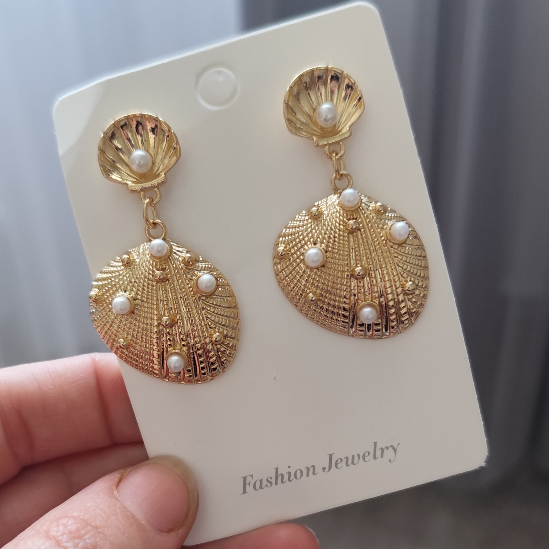 گوشواره صدف_مرواریدی