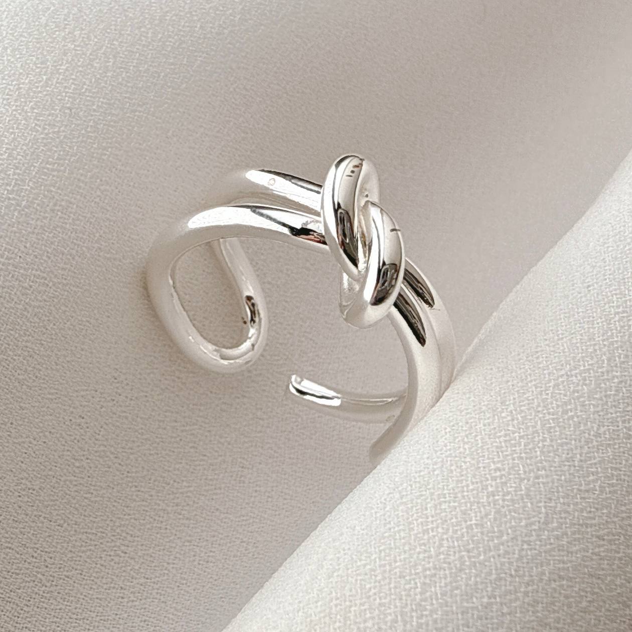 انگشتر گره آب نقره